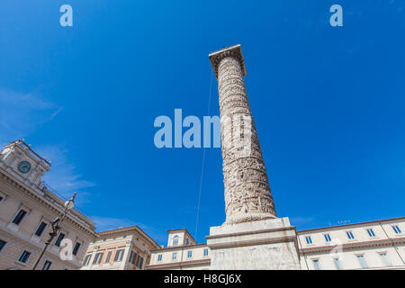 Blick auf Spalte von Marcus Aurelius in Rom, Italien Stockfoto