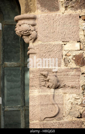 Frankreich, Cote d ' Azur Mandelieu-La Napoule, Steinrelief bin Château De La Napoule Stockfoto