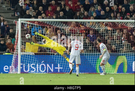 Granada, Spanien. 12. November 2016. Europäische Qualifikation russischen WM 2018 zwischen Spanien Vs Mazedonien in Los Carmenes Stadion, im Bild de Gea. Bildnachweis: ABEL F. ROS/Alamy Live-Nachrichten Stockfoto