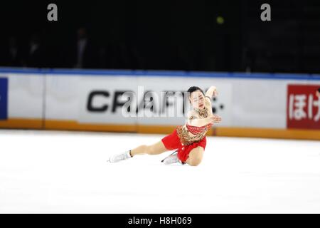 Paris, Frankreich. 12. November 2016. Wakaba Higuchi (JPN) Eiskunstlauf: ISU Grand Prix of Figure Skating "Trophée de France" Damen Kür Traning Sitzungen in der AccorHotel Arena in Paris, Frankreich. © Mutsu Kawamori/AFLO/Alamy Live-Nachrichten Stockfoto