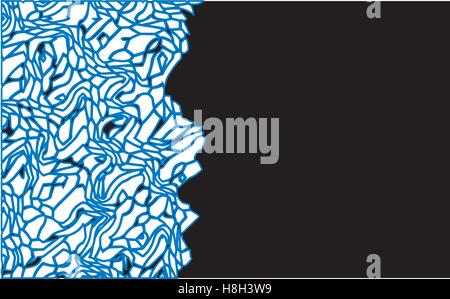 abstrakte Form Hintergrundmuster in weiß schwarz blau Stock Vektor