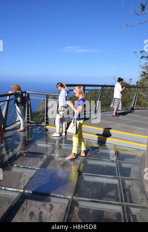 Cabo Girao, Camara De Lobos, Madeira, Portugal, künstlichen anzeigen strukturieren höchste Steilküste mit Blick auf Madeira Stockfoto