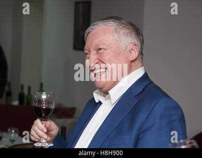 Ehemaliger Schachweltmeister Anatoly Karpov Stockfoto