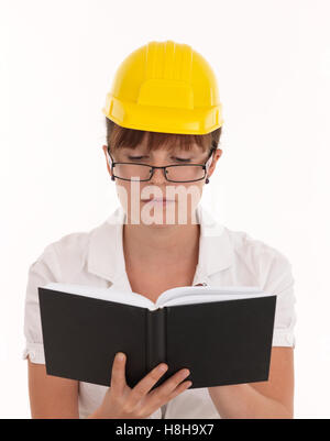 Bauleiter mit einen Terminkalender Stockfoto