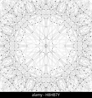 Geometrischen, abstrakten Hintergrund mit verbundener Linien und Punkten. Futuristische Technologie-Design. Vektor-illustration Stock Vektor