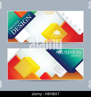 Web-Banner-Design. Modernes Template Cover Layout. Vektor-Illustration Stock Vektor