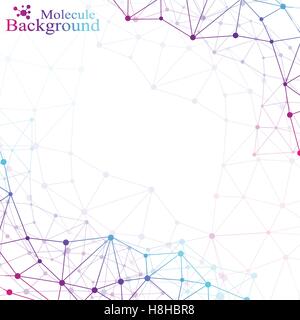 Geometrischen Hintergrund Molekül und Kommunikation für Ihr Design. Vektor-illustration Stock Vektor