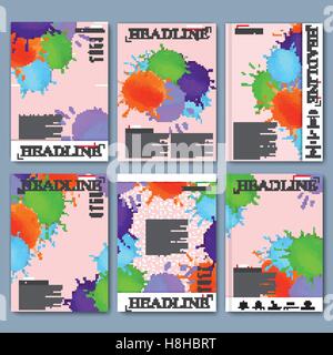 Moderne Set Broschüre, Flyer, Broschüre, Abdeckung oder Jahresbericht in A4-Größe für Ihr Design. Vektor-Illustration Stock Vektor