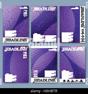 Moderne Set Broschüre, Flyer, Broschüre, Abdeckung oder Jahresbericht in A4-Größe für Ihr Design. Vektor-Illustration Stock Vektor