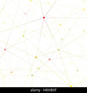 Bunte Grafik Hintergrund Molekül und Kommunikation. Verbundene Linien mit Punkten. Vektor-illustration Stock Vektor