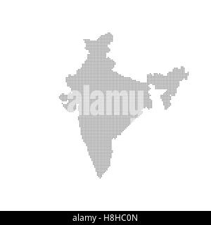 Graue Karte Indien im Dot. Vektor-illustration Stock Vektor