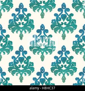 Aquarell nahtlose Tapeten im Stil des Barock. Vektor-Illustration Stock Vektor