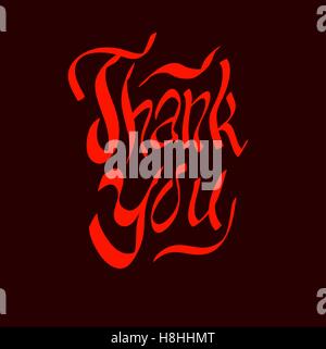 Danke Skript Hand Schriftzug Vektor-illustration Stock Vektor
