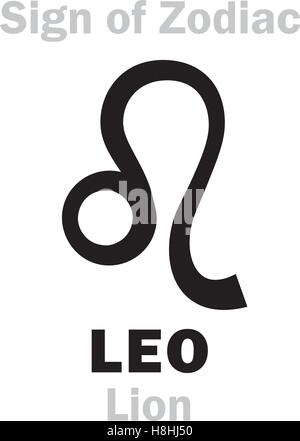 : Sternzeichen Sternzeichen Löwe (Löwe) Stock Vektor