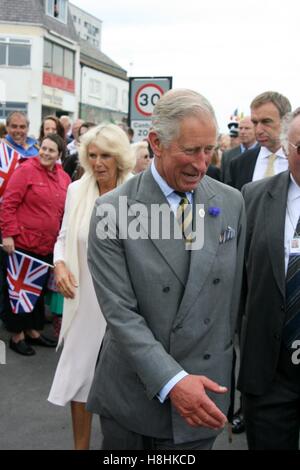 TRH der Prince Of Wales und der Duchess of Cornwall besuchen Bridlington, East Yorkshire 23. Juli 2013 Stockfoto