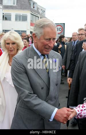 TRH der Prince Of Wales und der Duchess of Cornwall besuchen Bridlington, East Yorkshire 23. Juli 2013 Stockfoto