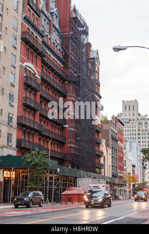 Das Chelsea Hotel, berühmt für die Prominenz der Bewohner, Chelsea, Manhattan, New York City, Vereinigte Staaten von Amerika. Stockfoto