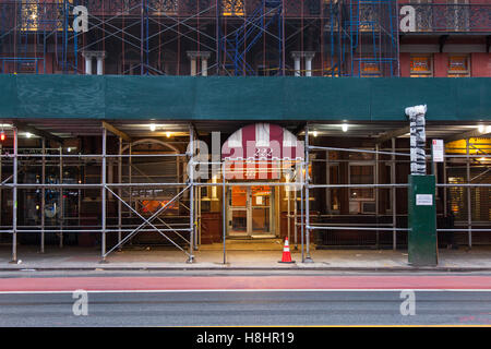 Das Chelsea Hotel, berühmt für die Prominenz der Bewohner, Chelsea, Manhattan, New York City, Vereinigte Staaten von Amerika. Stockfoto