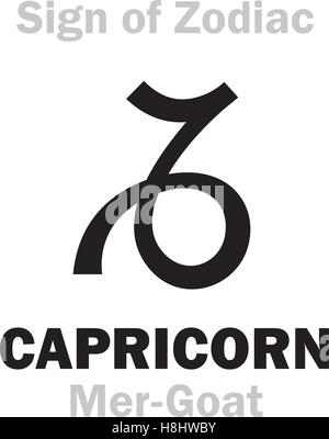 : Sternzeichen Sternzeichen CAPRICORNUS (die Mer-Ziege) Stock Vektor