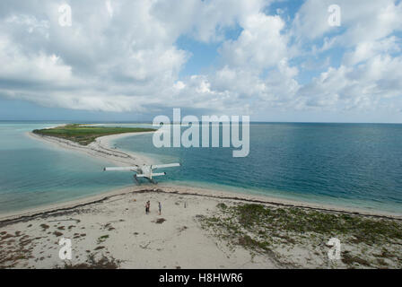 Wasserflugzeug gestrandet im Dry-Tortugas-Nationalpark. Stockfoto