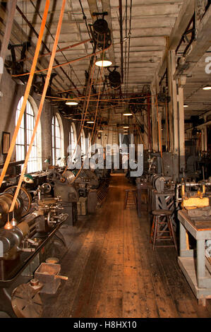 Main-Labor Interieur, Thomas Edison National Historic Park, New Jersey Stockfoto