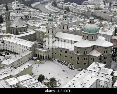 Salzburg von Winter, Schnee, Österreich, Europa, EU, 5 Stockfoto