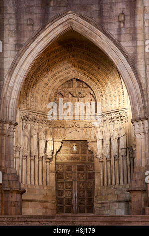 Kathedrale von Santa Maria - 12. Jahrhundert, Tuy, Pontevedra Provinz, Region Galicien, Spanien, Europa Stockfoto
