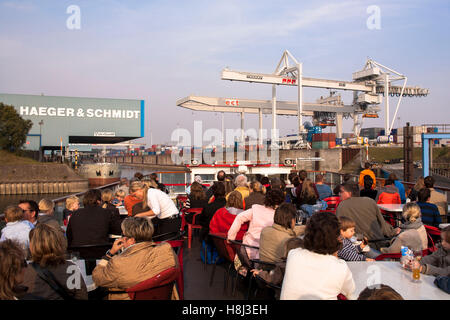 Deutschland, Ruhrgebiet, Duisburg, Hafen Tour, Container Habor. Stockfoto