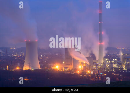 Deutschland, Ruhrgebiet, die Evonik Steag Blockheizkraftwerk Herne. Stockfoto