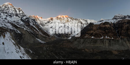 Annapurna vom Annapurna Basislager Stockfoto