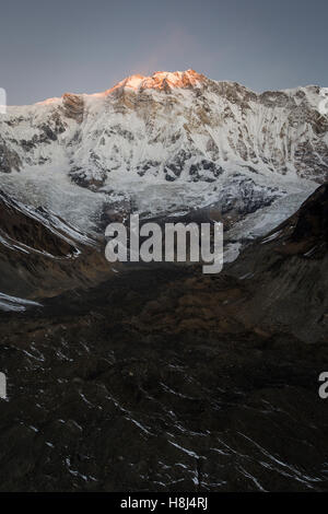 Annapurna bei Sonnenaufgang vom Annapurna Base Camp Stockfoto