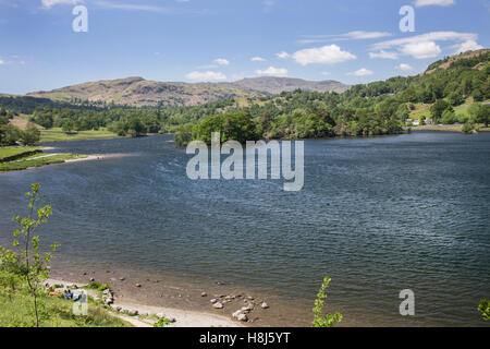 Grasmere neben Rydal Wasser, im englischen Lake District, Cumbria. Stockfoto