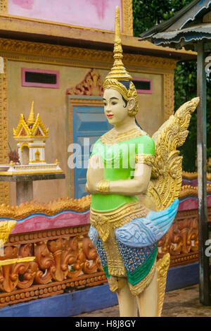 Buddhistische Tempel, Koh Oknha Tey Island, Kambodscha Stockfoto