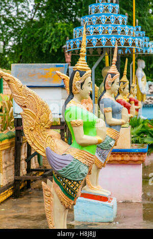 Buddhistische Tempel, Koh Oknha Tey Island, Kambodscha Stockfoto