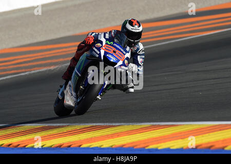 Valencia, Spanien. 12. November 2016. Jorge Lorenzo während des Qualifyings am Circuit Ricardo Tormo. © Gaetano Piazzolla/Pacific Press/Alamy Live-Nachrichten Stockfoto