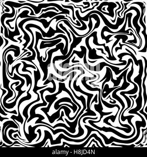 Kunst abstrakte unregelmäßige Web Marmor Druckvorlage in schwarz und weiß. Nahtlose Muster. Vektor. Stock Vektor