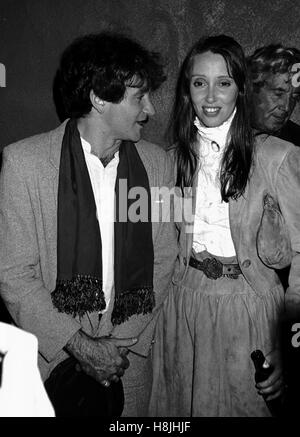 Shelley Duvall & Robin Williams besucht eine Party feiert die Veröffentlichung von TIME BANDITS in der Underground Disco in New York City. 4. Januar 1981 © RTMcbride / MediaPunch Stockfoto