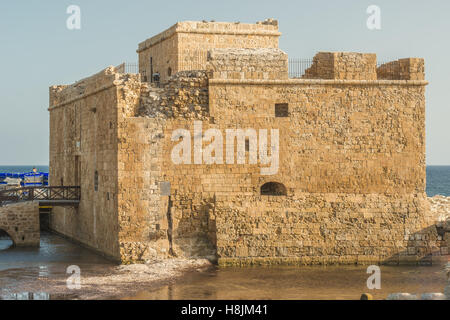 Hafen-Festung in Paphos, Zypern. Stockfoto