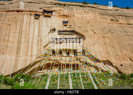 Mati Si-Tempel in den Felsen Höhlen, Zhangye, Gansu-Provinz, China Stockfoto