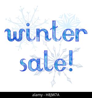 Winter-Sale-Werbung-Hintergrund Stock Vektor