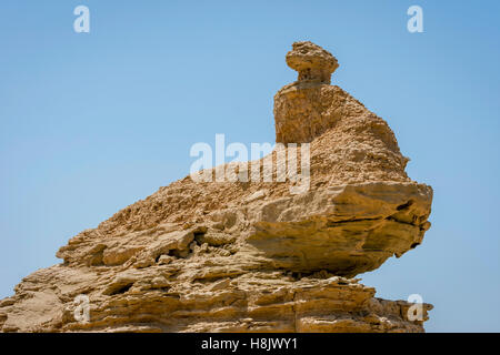 Felsformationen in Dunhuang Yardang nationaler Geopark, Gobi Wüste, China Stockfoto