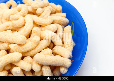Ein gesundes Frühstück. Süße luftig und knusprige Mais-Sticks. Stockfoto