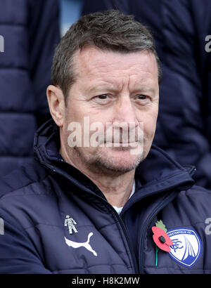 Chesterfield Manager Danny Wilson während der Sky Bet League One match bei der Proact-Stadion, Chesterfield. Stockfoto