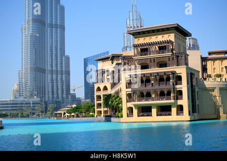 Burj Khalifa Dubai Waterfront hotel Stockfoto