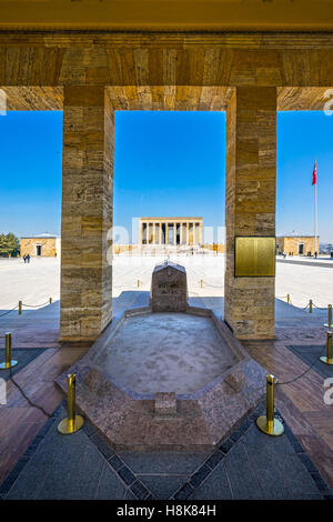 ANKARA, Türkei - 21. Oktober 2016: Anitkabir in Ankara, Türkei. Mustafa ist Mausoleum von Atatürk Stockfoto