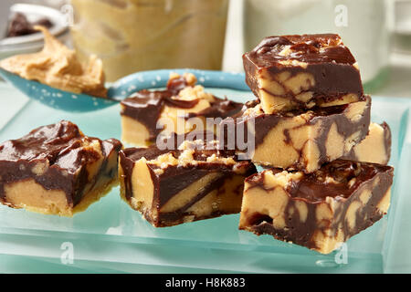 Peanut Butter fudge Stockfoto