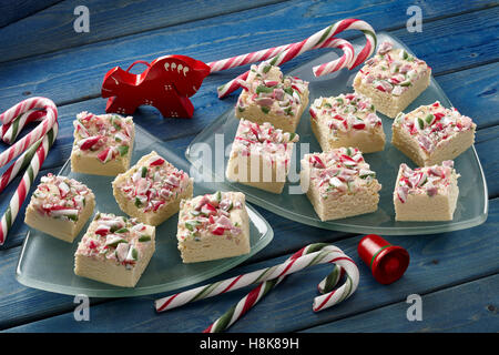 Candy Cane fudge Stockfoto