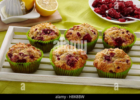 Himbeer Limonade muffins Stockfoto