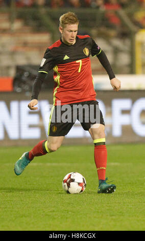 13.11.2016. Stade du Roi Baudouin, Brüssel, Belgien. 2018 WM-Qualifikation. Belgien-Contre Estland. Kevin De Bruyne (Belgien) in Aktion Stockfoto