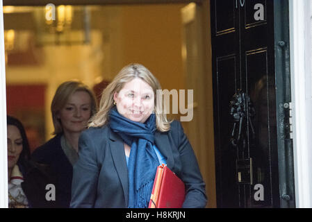 London, 15. November 2016, Karen Bradley, Kulturministerin, Blätter 10 Downing Street, Credit: Ian Davidson/Alamy Live News Stockfoto